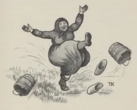Kjerring kaster bøtter